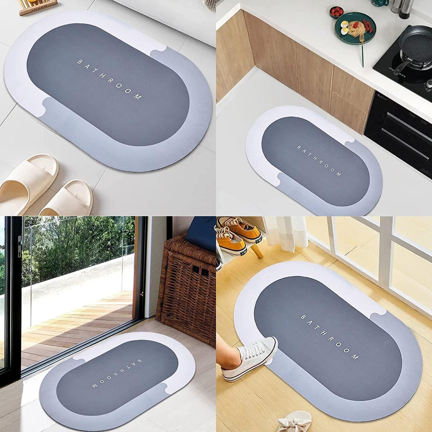 Super Absorbent Bathroom Mat - Premium Quality (Random Prints)
