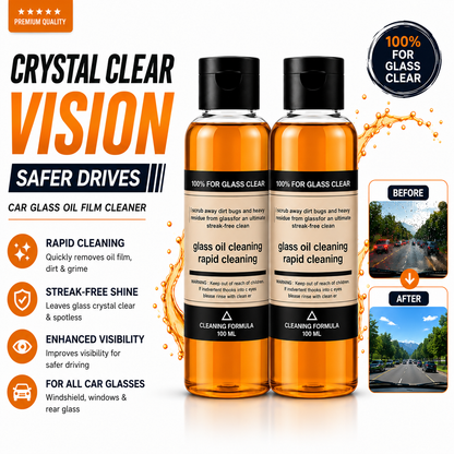 Car Glass Oil Film Cleaner 100ml – Streak-Free Windshield Glass Cleaner