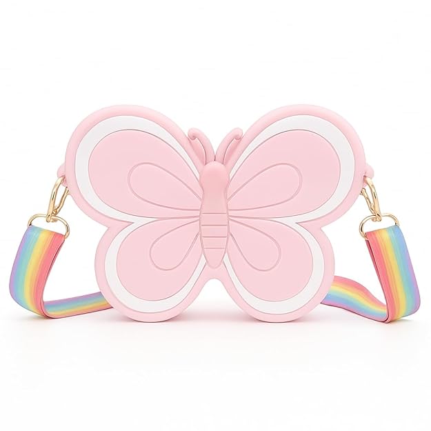 Portable Cute Phone Sling Bag Small Casual Utility Bag Popillon Cartoon Crossbody Purse Mini Mobile Pouch Picnic Bags Kids for School, College and Office