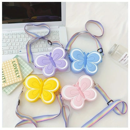Portable Cute Phone Sling Bag Small Casual Utility Bag Popillon Cartoon Crossbody Purse Mini Mobile Pouch Picnic Bags Kids for School, College and Office